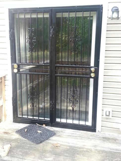 Retrofit Patio Iron Security Storm Doors 1519pdbk